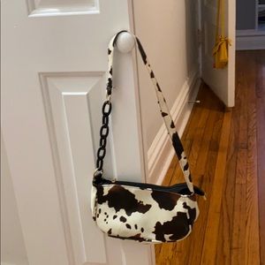 Cow print mini purse